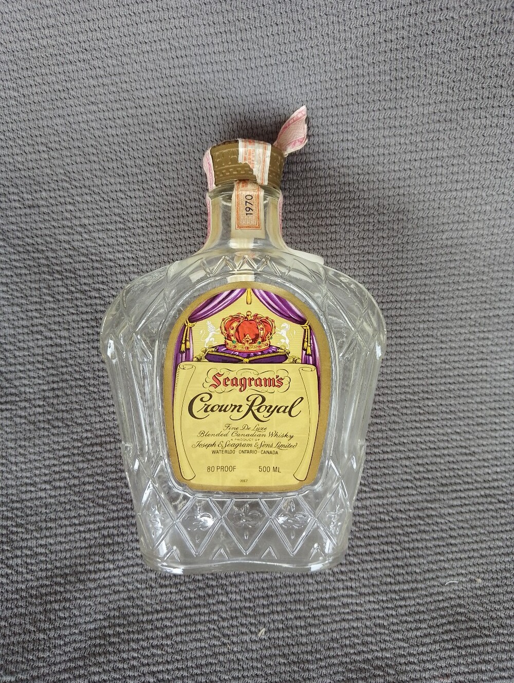 Collectible Crown Royal Bottle